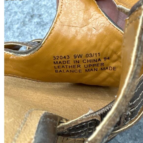 Clarks Bendables Bronze Beaded Slingback Cork Wedge Comfort Sandal Women 9 W - Picture 6 of 9